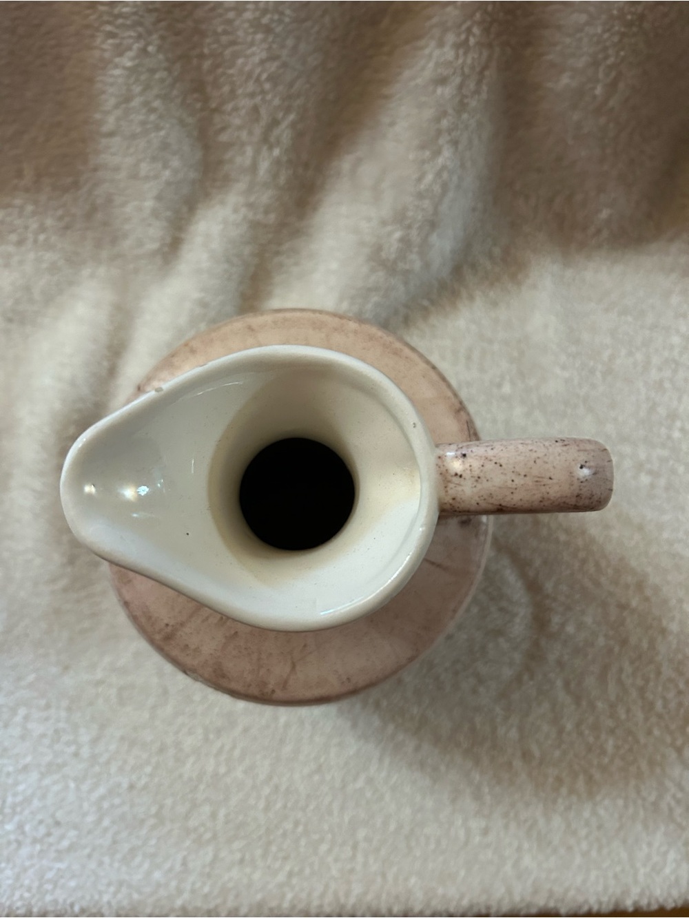 Vintage Cream Ceramic Pitcher - Picture 9 of 13